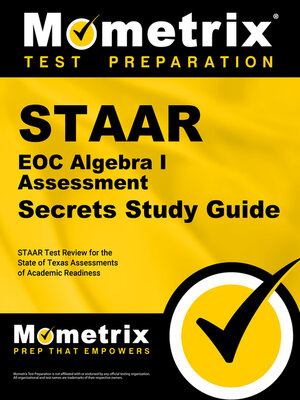 cover image of STAAR EOC Algebra I Assessment Secrets Study Guide